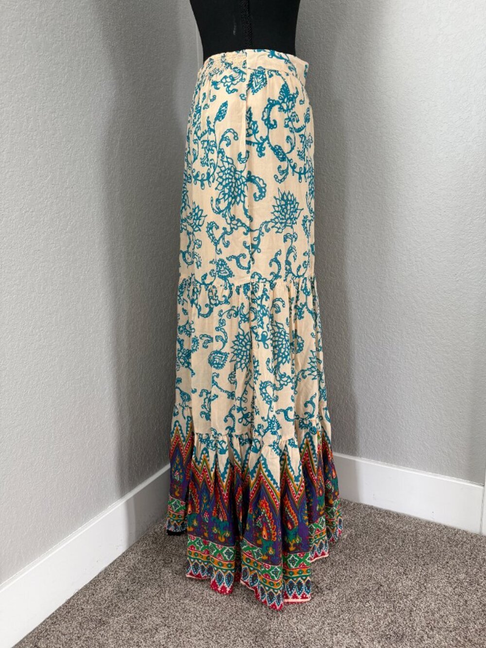 FREE PEOPLE Sunrise Voile Tiered Floral Long Maxi Skirt Small - Picture 5 of 13